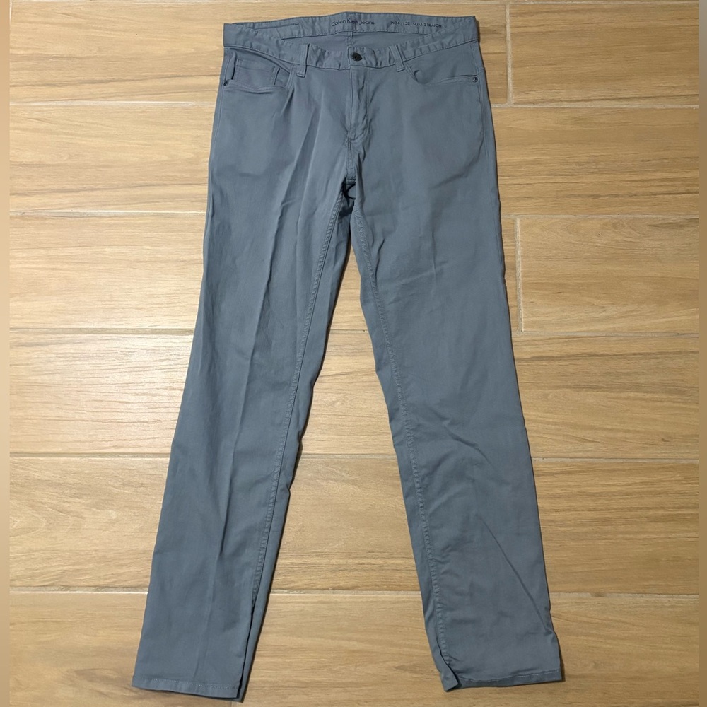 Calvin Klein Gray Slim Straight Jeans